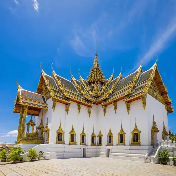 Framed Print : Phra Thinang Dusit Maha Prasat throne hall at the Grand Palace complex, Bangkok, Thailand