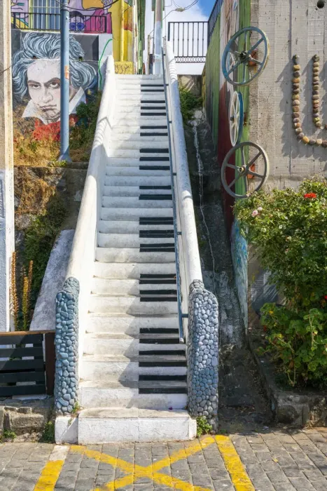 Framed Print : Piano Staircase at Cerro Alegre, UNESCO, Valparaiso, Valparaiso Province, Valparaiso Region, Chile Framed Print : Piano Staircase at Cerro Alegre, UNESCO, Valparaiso, Valparaiso Province, Valparaiso Region, Chile
