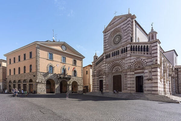 Piazza Dante, the heart of the historic center of Grosseto, Grosseto province, Tuscany