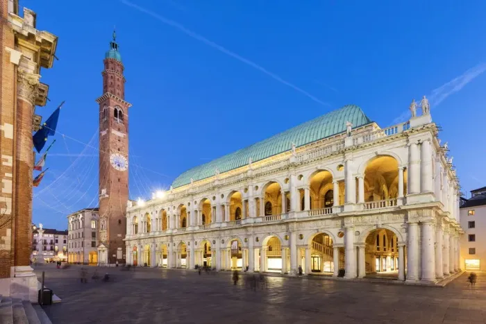 Framed Print : Piazza dei Signori with Palladian Basilica. Vicenza, Veneto, Italy
