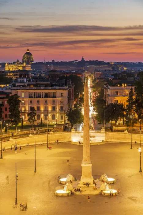 Framed Print : Piazza del Popolo as seen from Pincio, Rome, Lazio, Italy