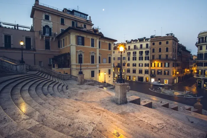 Framed Print : Piazza di Spagna, Rome, Lazio, Italy. Stairs at dawn Framed Print : Piazza di Spagna, Rome, Lazio, Italy. Stairs at dawn