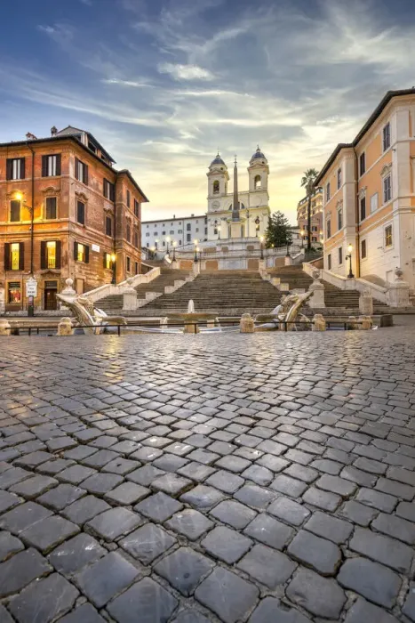 Framed Print : Piazza di Spagna and Spanish Steps, Rome, Lazio, Italy