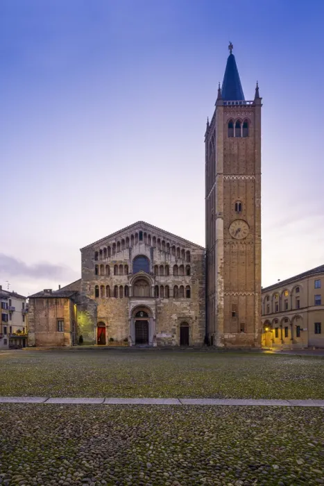 Framed Print : Piazza Duomo with Cathedral and bell tower. Parma, Emilia Romagna, Italy Framed Print : Piazza Duomo with Cathedral and bell tower. Parma, Emilia Romagna, Italy