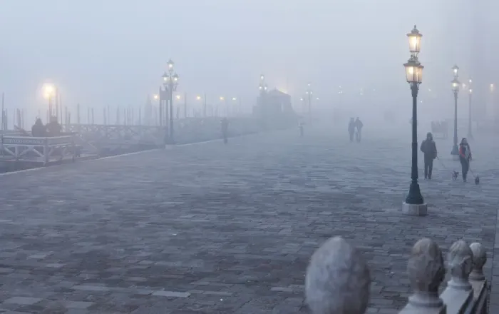 Framed Print : Piazzetta di San Marco in Fog, Venice, Veneto, Italy Framed Print : Piazzetta di San Marco in Fog, Venice, Veneto, Italy