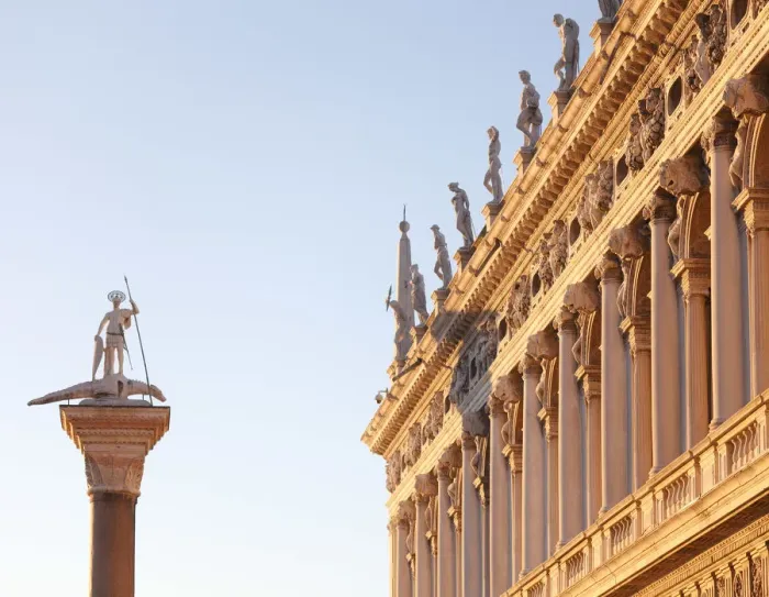 Framed Print : Piazzetta San Marco, Marciana librarys building and Column of St. Theodore, Venice Framed Print : Piazzetta San Marco, Marciana librarys building and Column of St. Theodore, Venice