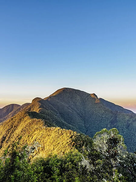 Pico Turquino at sunrise, Cuba highest mountain, Sierra Maestra