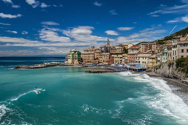 The picturesque colorful sea village of Bogliasco, Genoa, Liguria, Italy