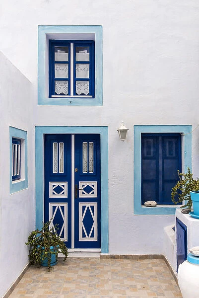 Picturesque corner of Pyrgos, Santorini, South Aegean, Greece