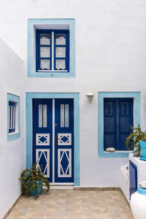 Framed Print : Picturesque corner of Pyrgos, Santorini, South Aegean, Greece