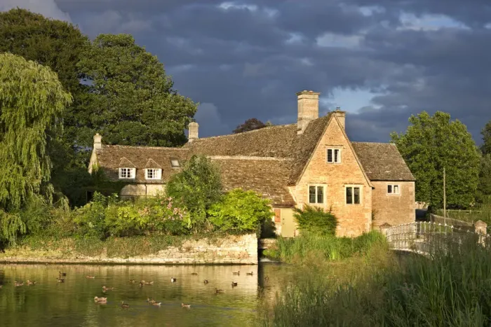 Framed Print : Picturesque Fairford Mill in the Cotswolds, Gloucestershire, England. Summer Framed Print : Picturesque Fairford Mill in the Cotswolds, Gloucestershire, England. Summer