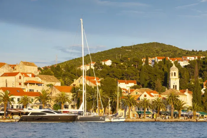 Framed Print : The picturesque harbor town of Cavtat illuminated at sunset, Cavtat, Dalmatia, Croatia Framed Print : The picturesque harbor town of Cavtat illuminated at sunset, Cavtat, Dalmatia, Croatia