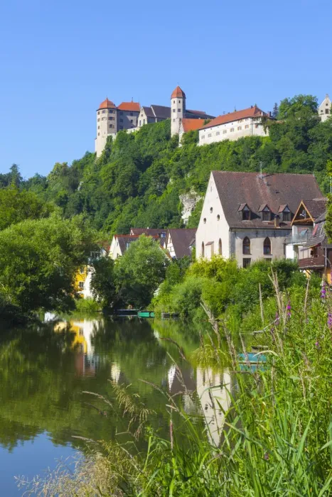 Framed Print : The picturesque Harburg Castle & Village, Harburg, Bavaria, Germany