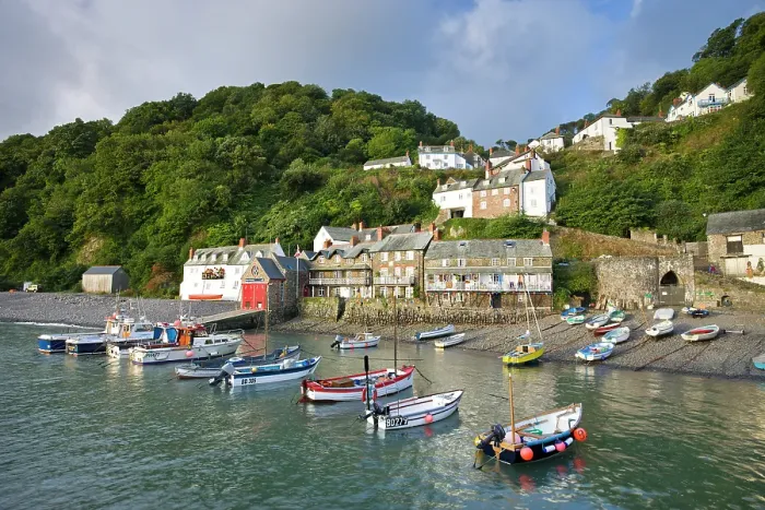 Framed Print : Picturesque North Devon coastal fishing village of Clovelly, Devon, England. Autumn (September) 2009 Framed Print : Picturesque North Devon coastal fishing village of Clovelly, Devon, England. Autumn (September) 2009