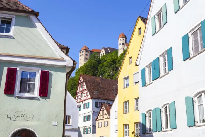 Framed Print : Picturesque Old Town Harburg & Castle, Harburg, Bavaria, Germany Framed Print : Picturesque Old Town Harburg & Castle, Harburg, Bavaria, Germany
