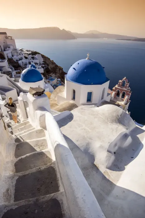 Framed Print : Picturesque sunrise view in Oia, Santorini, South Aegean, Greece Framed Print : Picturesque sunrise view in Oia, Santorini, South Aegean, Greece