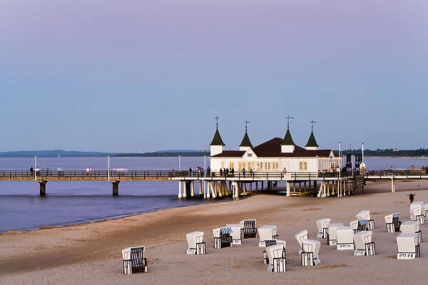 Pier, Ahlbeck, Usedom Island, Mecklenburg-Western Pomerania, Germany