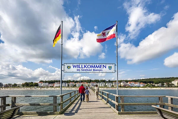 Pier, Bansin, Usedom island, Mecklenburg-Western Pomerania, Germany