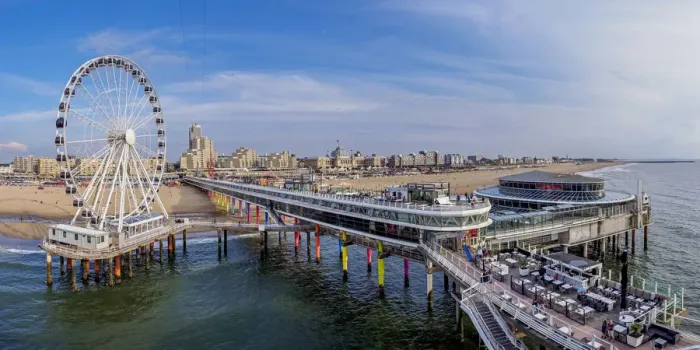 Framed Print : Pier and Ferris Wheel in Scheveningen, elevated view, The Hague, South Holland Framed Print : Pier and Ferris Wheel in Scheveningen, elevated view, The Hague, South Holland