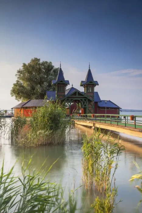 Framed Print : Pier on Keszthely beach, Keszthely, Lake Balaton, Hungary Framed Print : Pier on Keszthely beach, Keszthely, Lake Balaton, Hungary