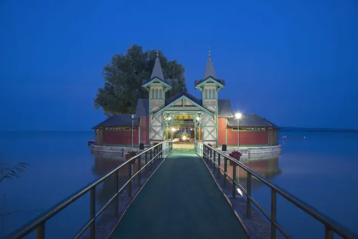 Framed Print : Pier on Keszthely beach, Keszthely, Lake Balaton, Hungary Framed Print : Pier on Keszthely beach, Keszthely, Lake Balaton, Hungary