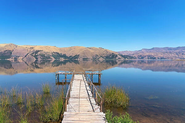 Pier on Laguna Pomacanchi, Acomayo Province, Cusco Region, Peru