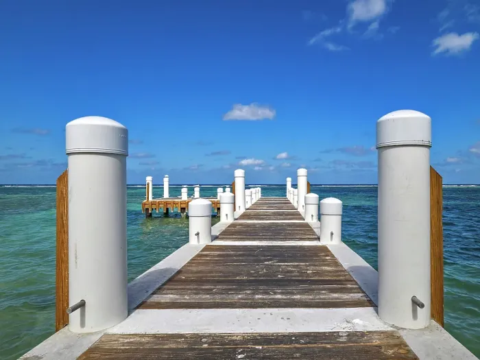 Framed Print : Pier on North Side, Grand Cayman, Cayman Islands, British West Indies