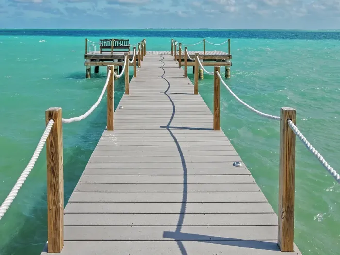 Framed Print : Pier on North Sound, Grand Cayman, Cayman Islands, British West Indies