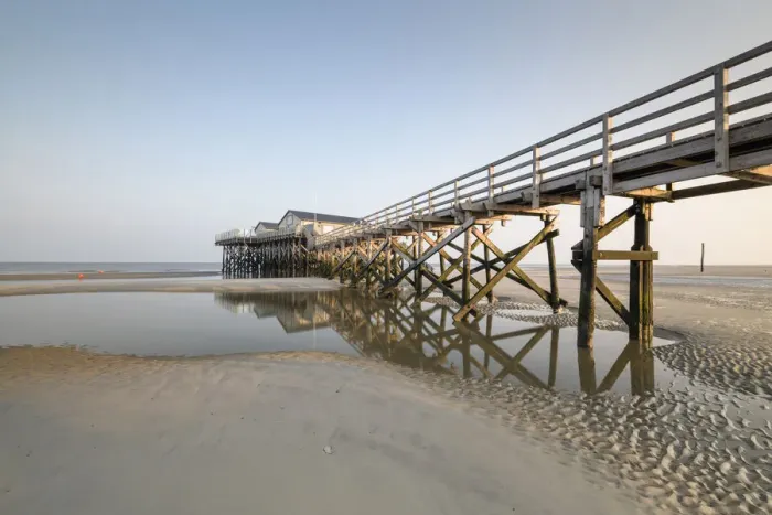 Framed Print : Pier at Wadden sea, Sankt Peter-Ording, North Sea, North Frisia, NP Wadden Sea Framed Print : Pier at Wadden sea, Sankt Peter-Ording, North Sea, North Frisia, NP Wadden Sea
