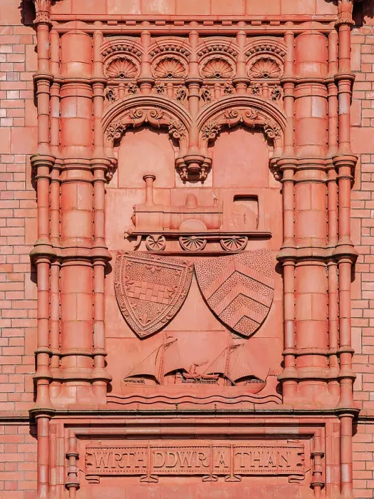 Framed Print : Pierhead Building, terracotta panel detailed view, Cardiff, Wales, United Kingdom Framed Print : Pierhead Building, terracotta panel detailed view, Cardiff, Wales, United Kingdom