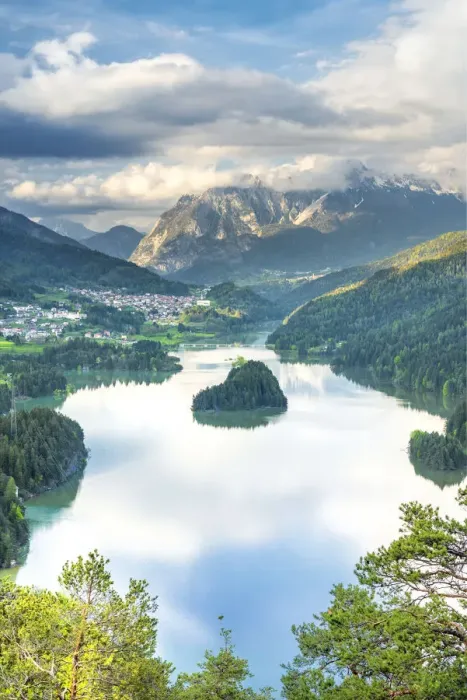 Framed Print : Pieve di Cadore, province of Belluno, Veneto, Italy. The Lake di Centro Cadore Framed Print : Pieve di Cadore, province of Belluno, Veneto, Italy. The Lake di Centro Cadore