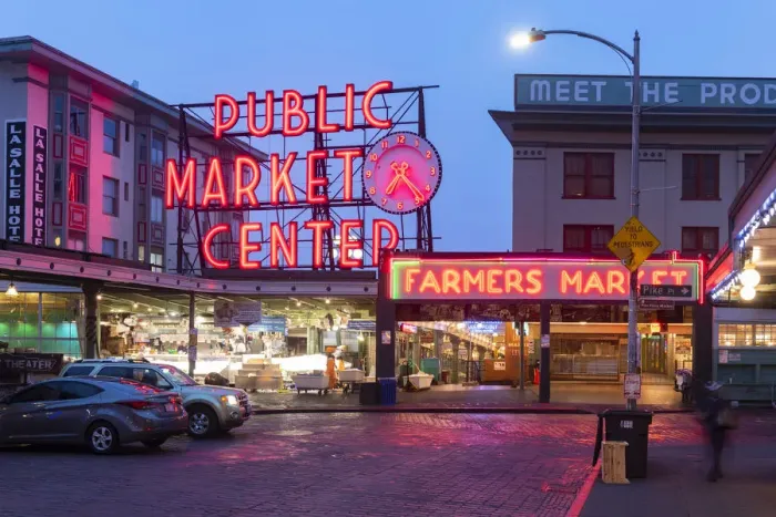 Framed Print : Pike Place Market, Seattle, Washington, USA Framed Print : Pike Place Market, Seattle, Washington, USA