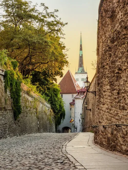 Framed Print : Pikk jalg street at sunrise, Old Town, Tallinn, Estonia Framed Print : Pikk jalg street at sunrise, Old Town, Tallinn, Estonia