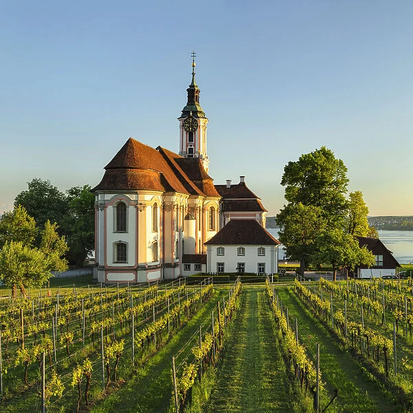 Pilgrimage church Birnau near Birnau, Unteruhldingen, Lake Constance, Upper Swabia, Baden Wurttemberg, Germany