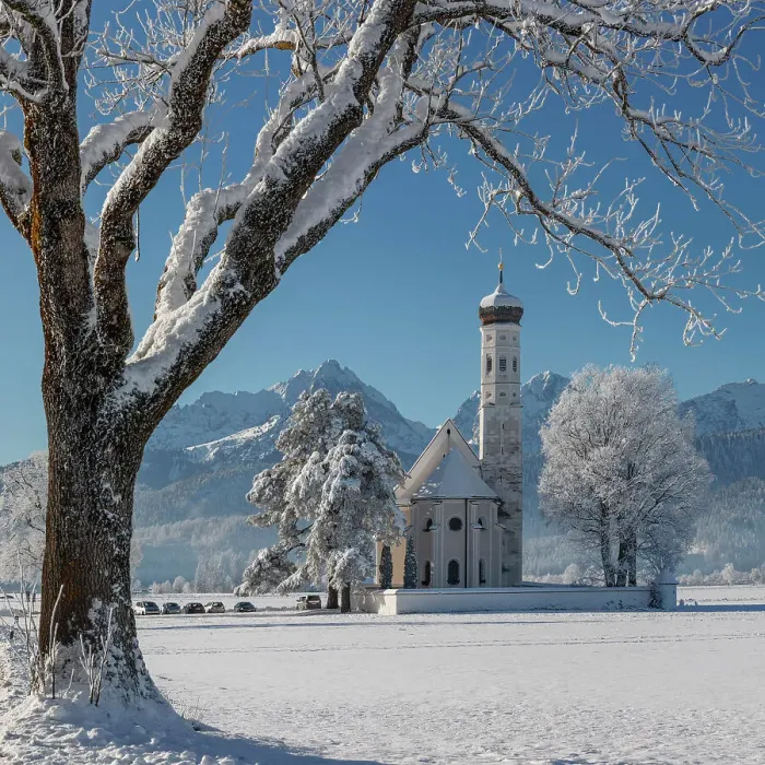 Framed Print : Pilgrimage Church of St. Coloman near Schwangau, Swabia, Bavarian Alps, Bavaria, Germany