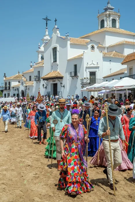 Framed Print : Pilgrims during the brotherhood parade of El Rocio pilgrimage, El Rocio, Huelva, Andalusia, Spain Framed Print : Pilgrims during the brotherhood parade of El Rocio pilgrimage, El Rocio, Huelva, Andalusia, Spain