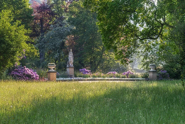 Pillnitz palace gardens, English garden, Dresden, Saxony, Germany