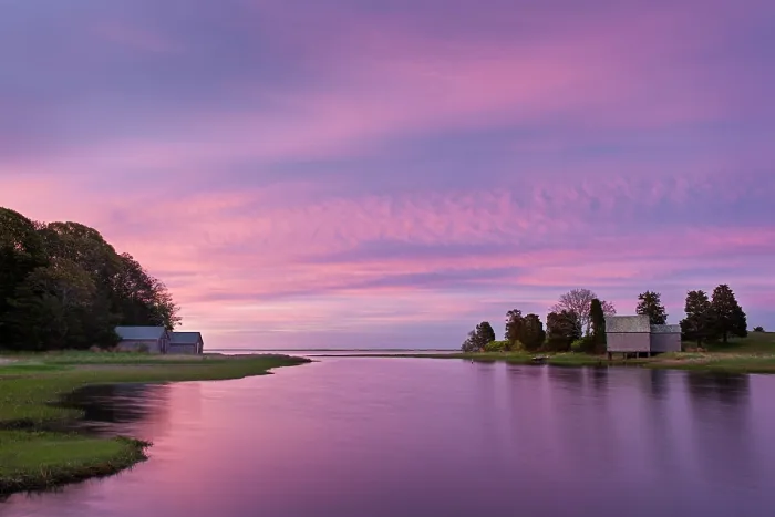 Framed Print : Pink sunrise at Salt Pond on Cape Cod, Eastham, Massachusetts, USa Framed Print : Pink sunrise at Salt Pond on Cape Cod, Eastham, Massachusetts, USa