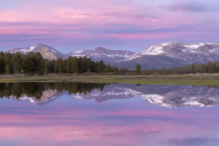 Framed Print : Pink sunset sky above Tuolumne Meadows, Yosemite National Park, California, USA. Spring Framed Print : Pink sunset sky above Tuolumne Meadows, Yosemite National Park, California, USA. Spring