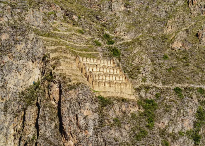 Framed Print : Pinkuylluna, Inca Storehouses, Ollantaytambo, Sacred Valley, Cusco Region, Peru Framed Print : Pinkuylluna, Inca Storehouses, Ollantaytambo, Sacred Valley, Cusco Region, Peru