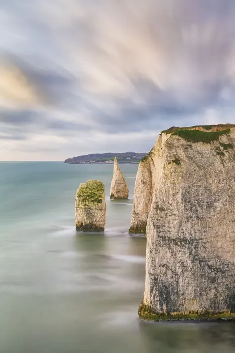 Framed Print : The Pinnacles from Ballard Down, Isle of Purbeck, Dorset, England