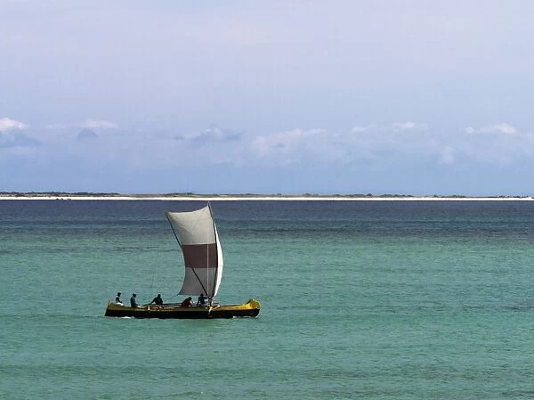 A pirogue or local Malagasy fishing boat off Anakao