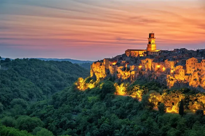 Framed Print : Pitigliano, Grosseto province, Tuscany, Italy Dusk in Pitigliano Framed Print : Pitigliano, Grosseto province, Tuscany, Italy Dusk in Pitigliano