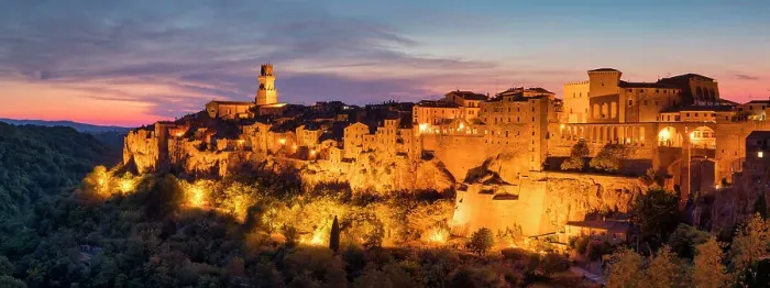 Framed Print : Pitigliano at Night, Tuscany, Italy Framed Print : Pitigliano at Night, Tuscany, Italy