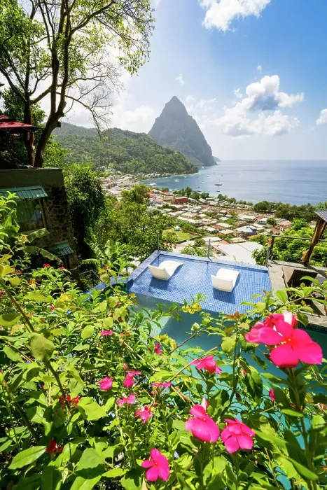 Framed Print : Piton Mountain Views from Green Fig Resort Soufriere, Saint Lucia Framed Print : Piton Mountain Views from Green Fig Resort Soufriere, Saint Lucia