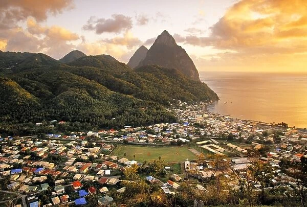 Pitons and Soufrierre, St