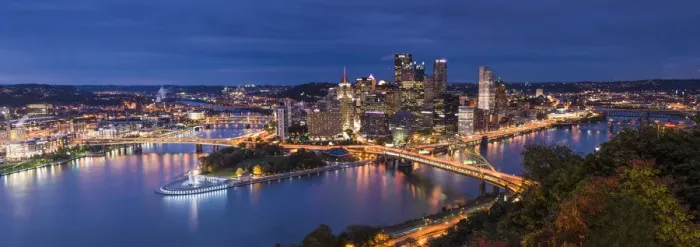 Framed Print : Pittsburgh Skyline at Night, Pennsylvania, USA Framed Print : Pittsburgh Skyline at Night, Pennsylvania, USA