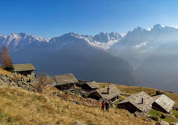 Piz Cengalo and Badile, Tombal, Soglio, Val Bregaglia, Graubunden Switzerland