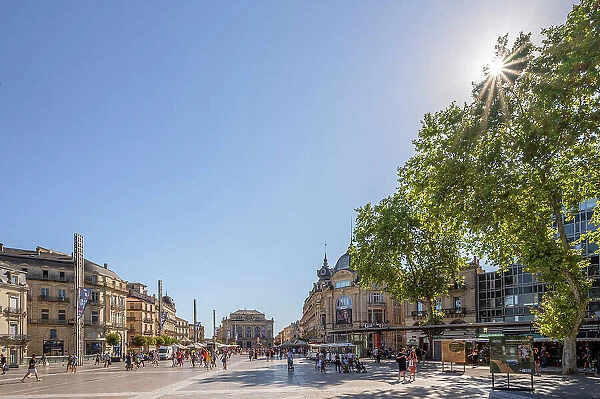 Place de la Comedie, Montpellier, Herault, Languedoc-Roussillon, Occitanie, France
