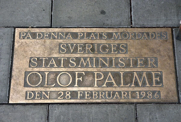 In this place was murdered the Prime Minister of Sweden, Olof Palme'